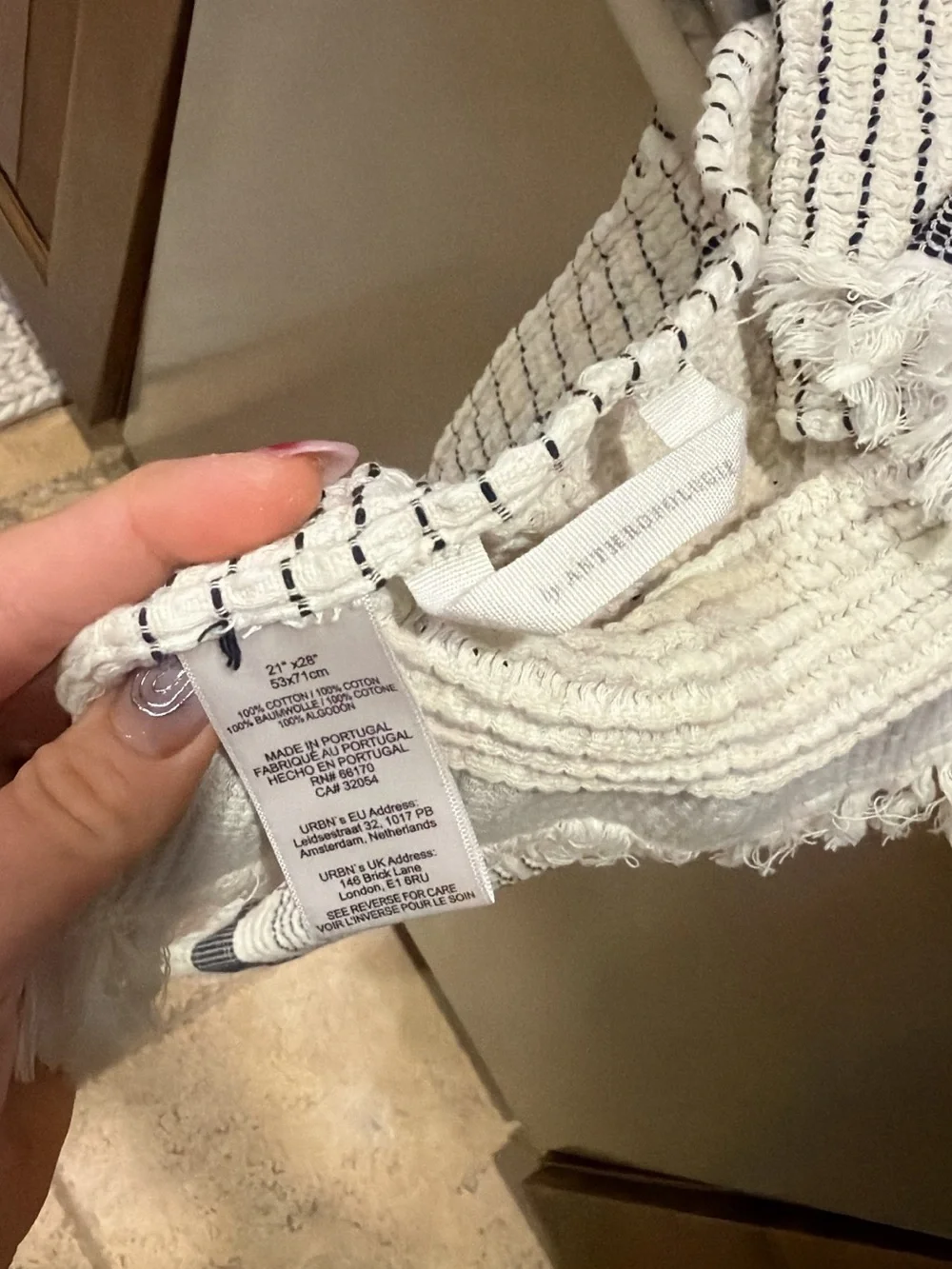 Anthropologie navy striped